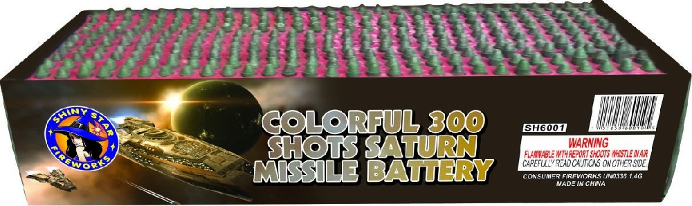 COLORFUL 300 SHOTS SATURN MISSILE BATTERY